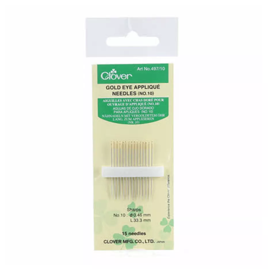 Clover Applique Needles Size 10 15ct