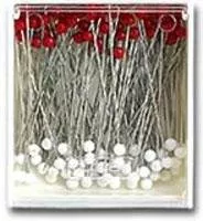 Clover Silk Pins Glass Head Boxed Red/White