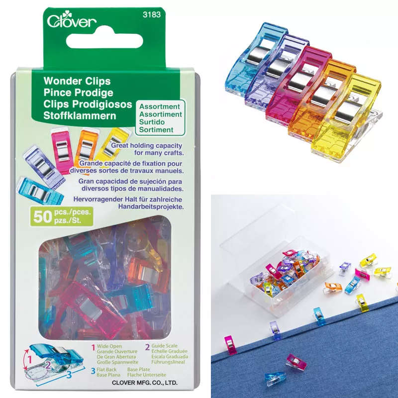 Clover Wonder Clips Assorted 50ct