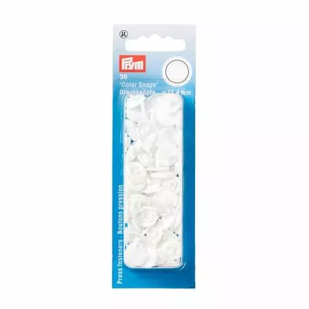 Color Snaps 12.4mm White 30pc