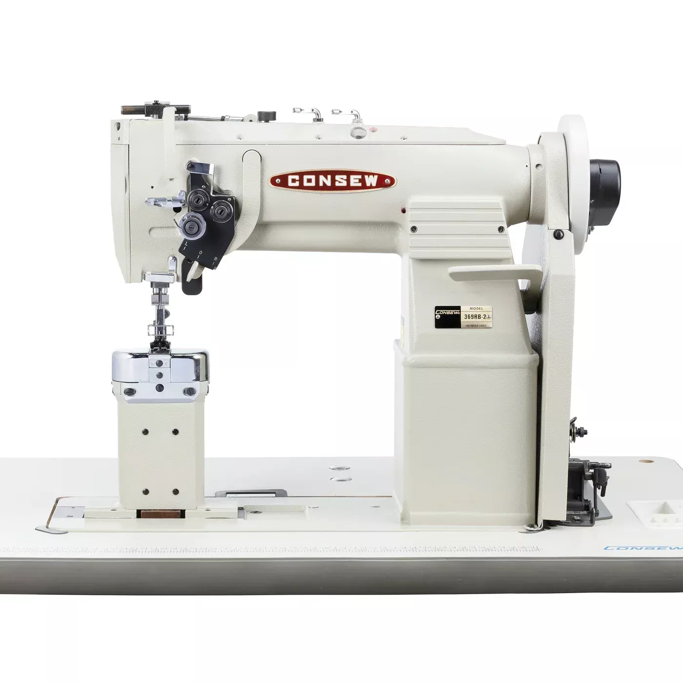 consew-369rb-2-double-needle-split-needle-bar-post-bed-walking-foot-lockstitch-i CONSEW 369RB-2 Double Needle Split Needle Bar Post Bed Walking Foot Lockstitch Industrial Sewing Machine - Complete Setup, Table, Stand Included