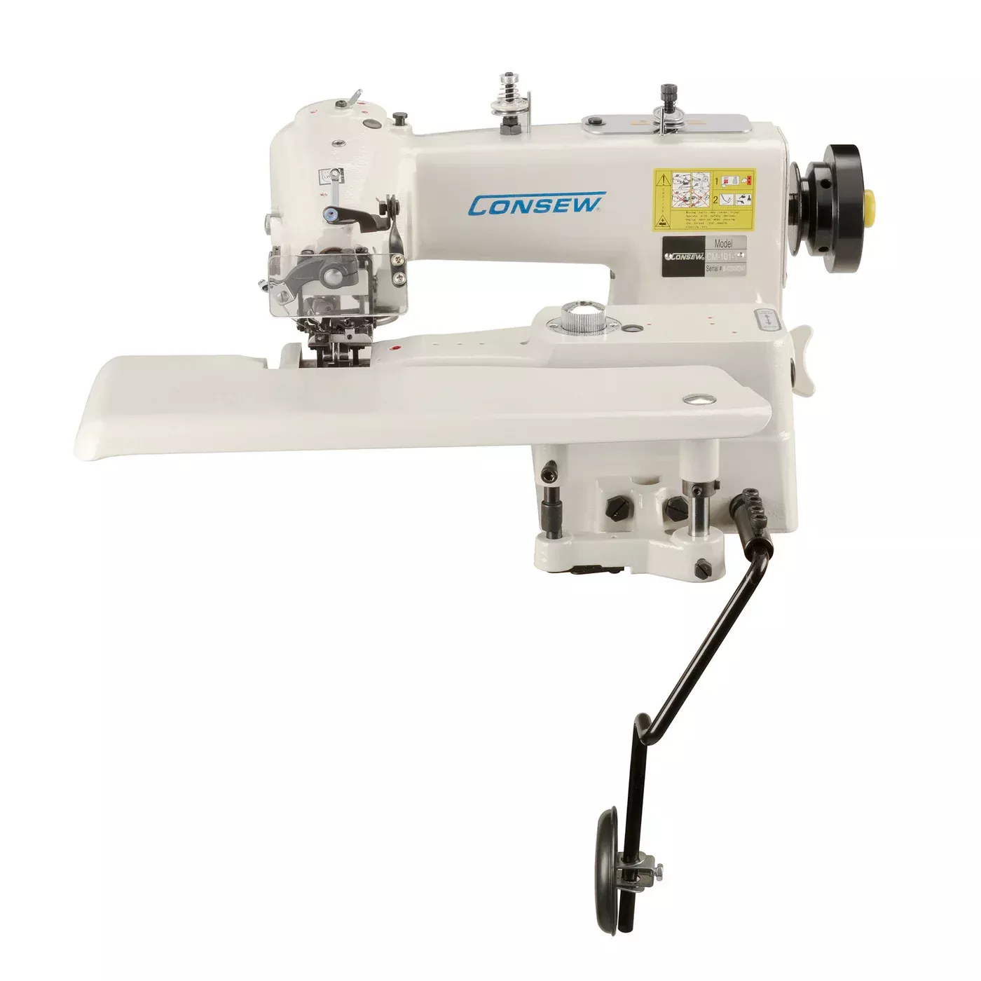 consew-cm-101-1-single-needle-blindstitch-industrial-sewing-machine-hemming-drap CONSEW CM-101-1 Single Needle Blindstitch Industrial Sewing Machine for Hemming Drapery, Curtains & Apparel - Complete Setup, Table, Stand Included