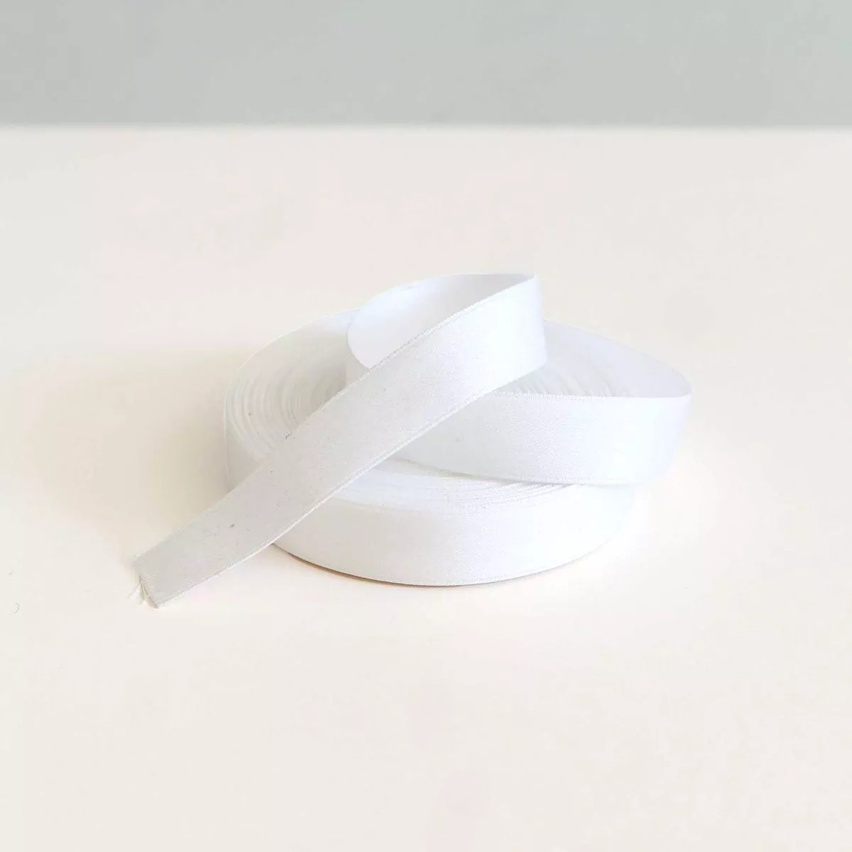 Cotton Sateen Ribbon White