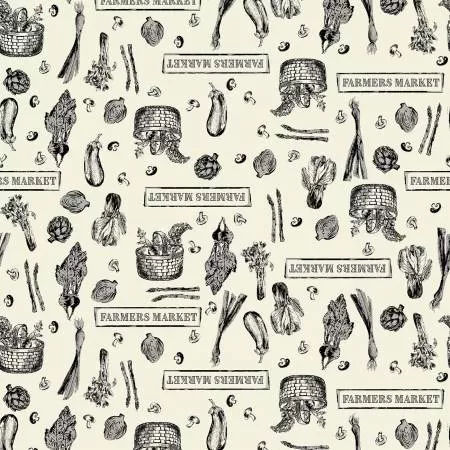 Cream Market Toile
