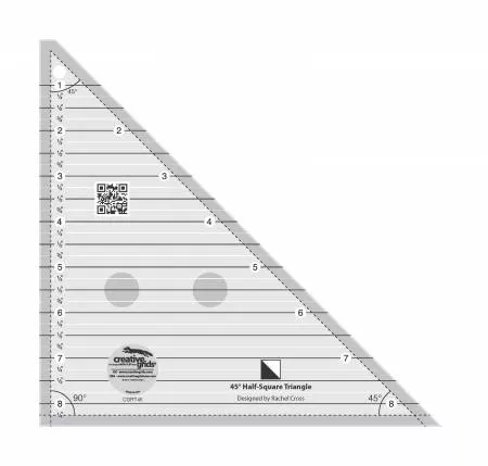 creative-grids-45-degree-half-square-triangle-8-1-2in Creative Grids 45 Degree Half-Square Triangle 8-1/2in