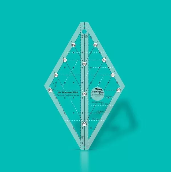 creative-grids-60-degree-mini-diamond-ruler Creative Grids 60 Degree Mini Diamond Ruler