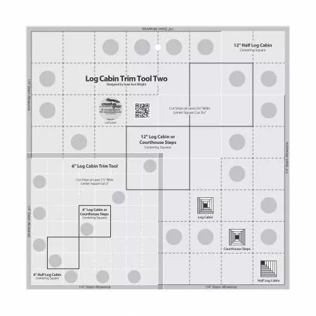 creative-grids-log-cabin-trim-tool-two-6in-12in Creative Grids Log Cabin Trim Tool Two 6in and 12in