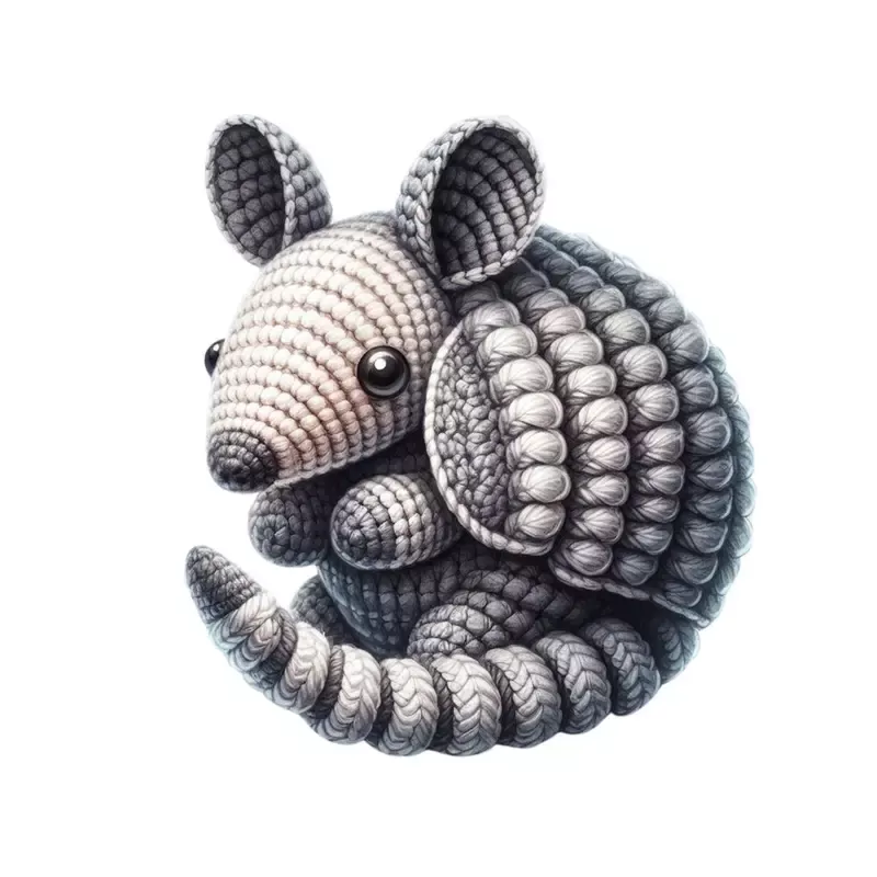 crochet-animals-armadillo-fabric-panel Crochet Animals Armadillo Fabric Panel