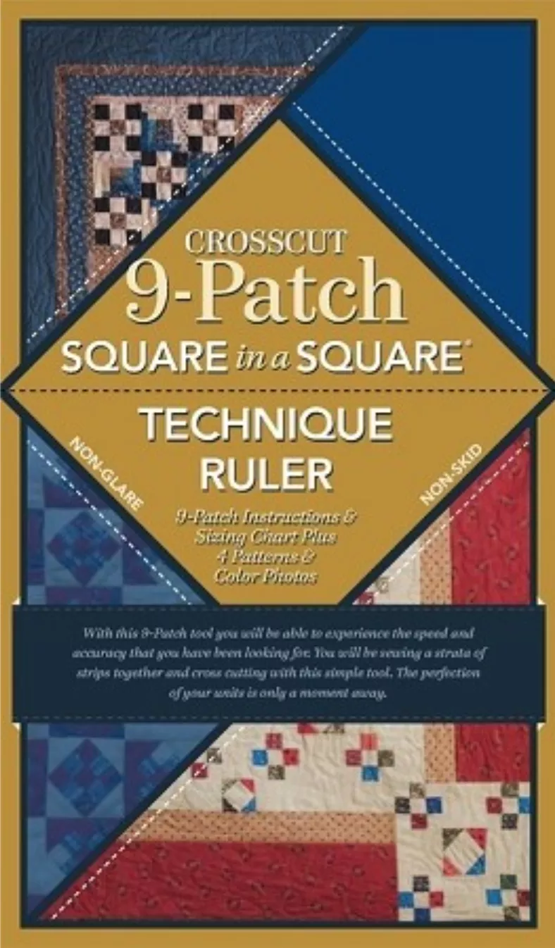 Crosscut 9 Patch Square In A Square Technique Ruler