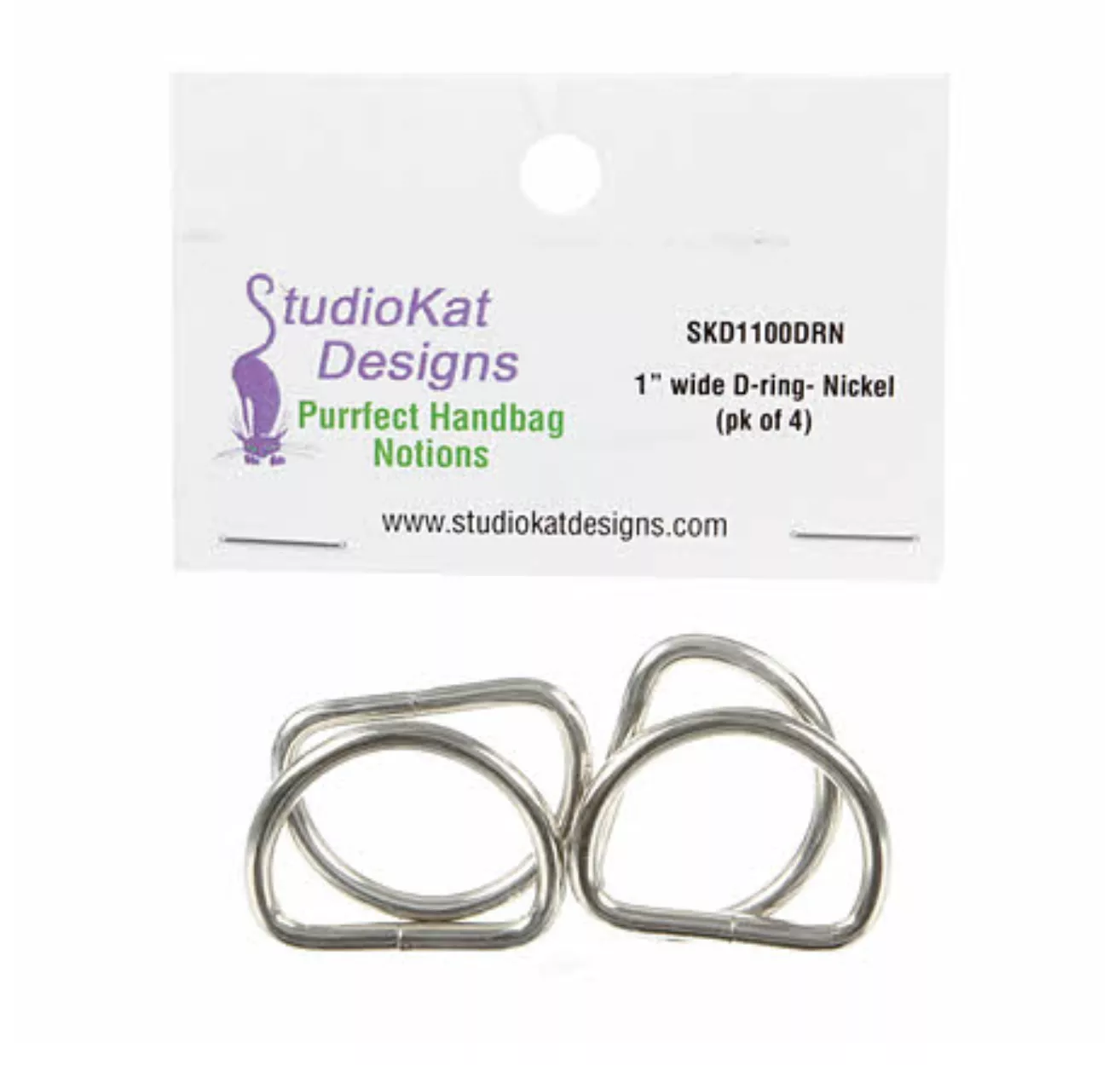 D Ring 1in Nickel (4ct )