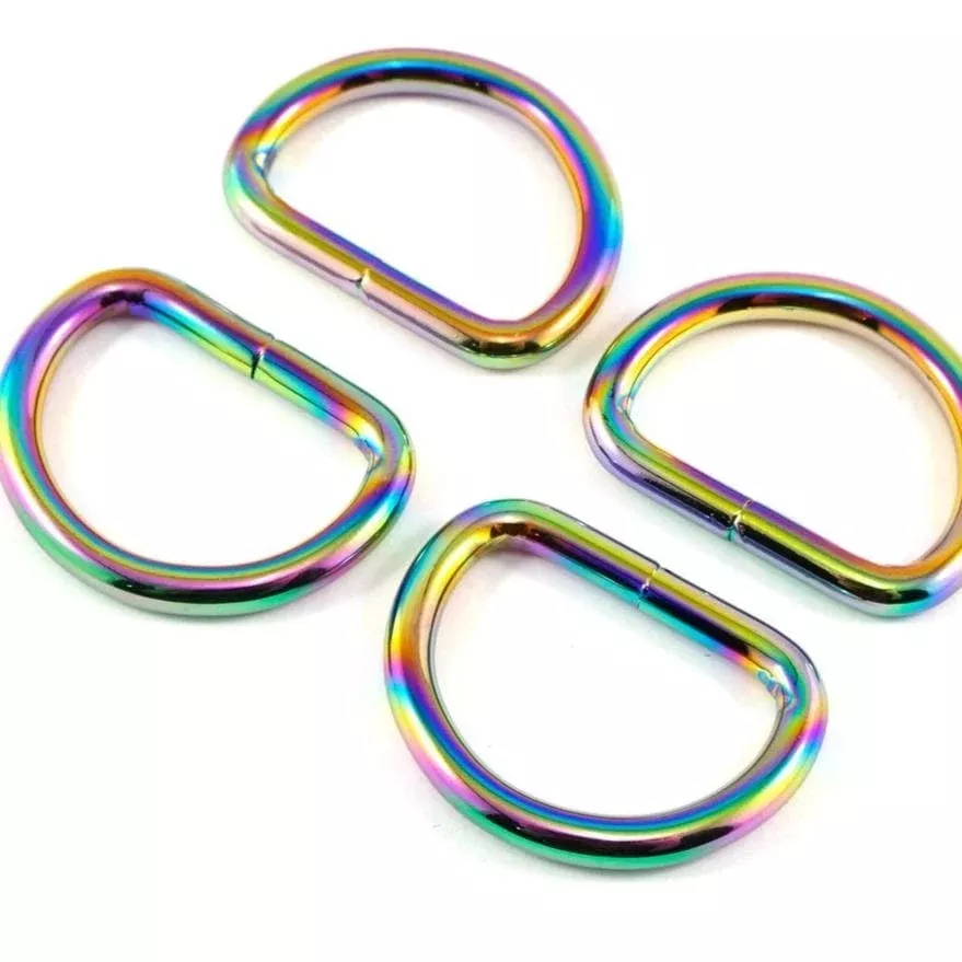 D-Rings - Rainbow Iridesent
