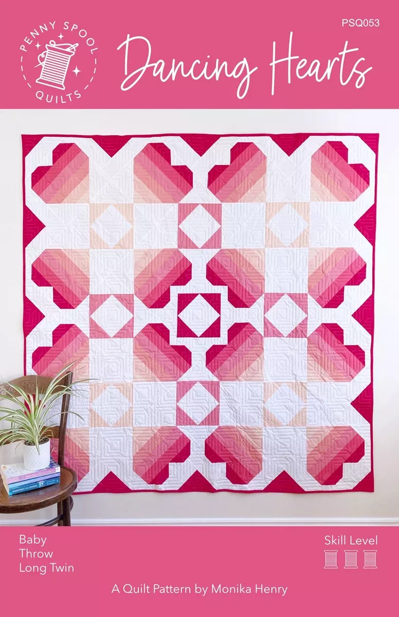 Dancing Hearts - Quilting Pattern - Penny Spool Quilts