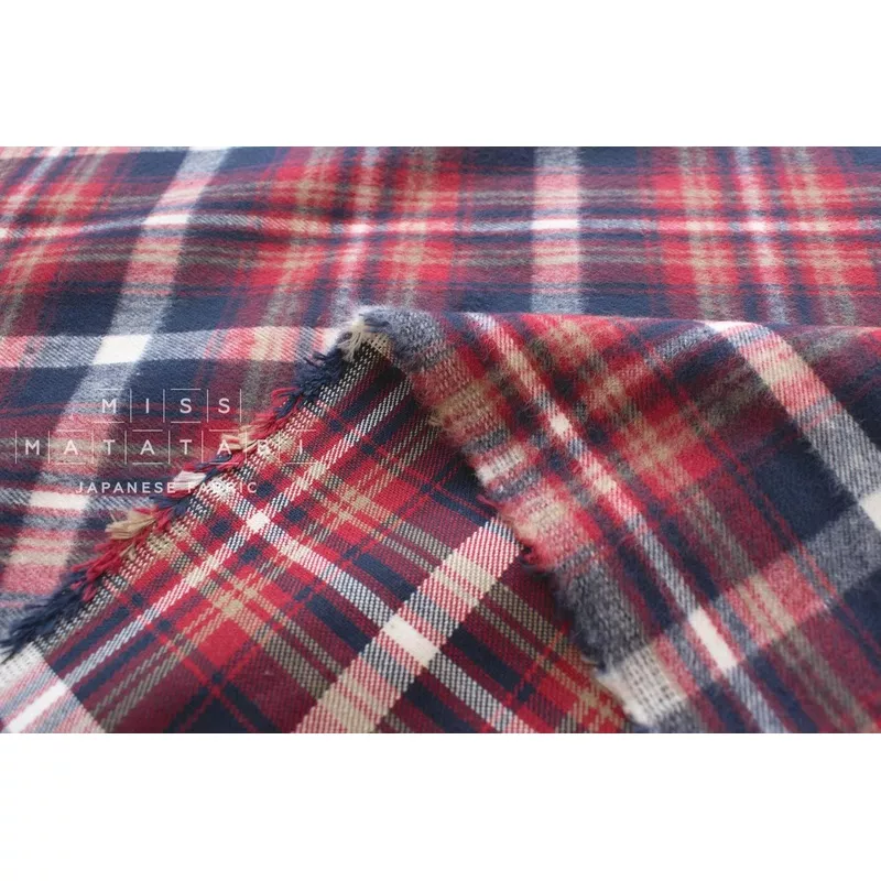 DEADSTOCK Yarn-dyed Brushed Plaid – red
