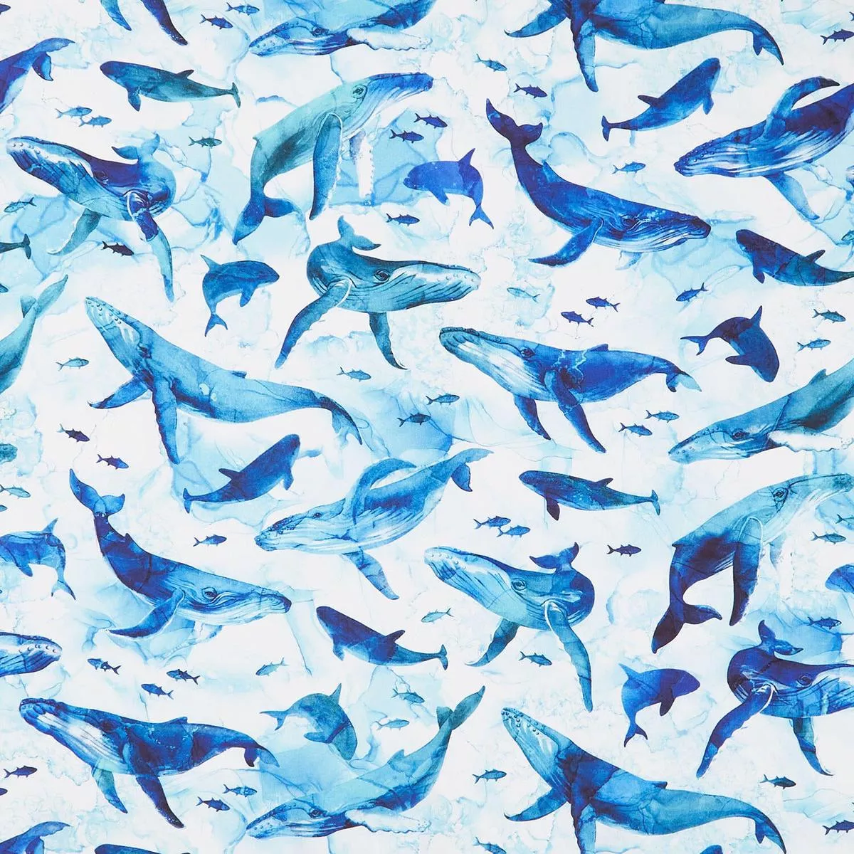deep-blue-whales-white-multi-yardage Deep Blue – Whales White Multi Yardage