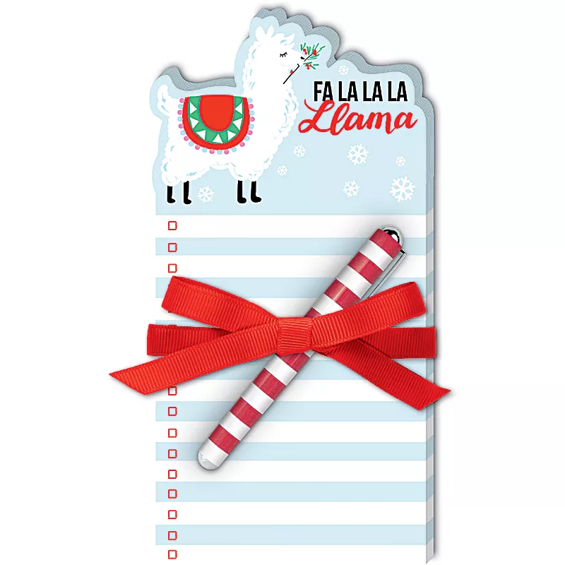 Diecut Notepad w/Pen Fa La Llam