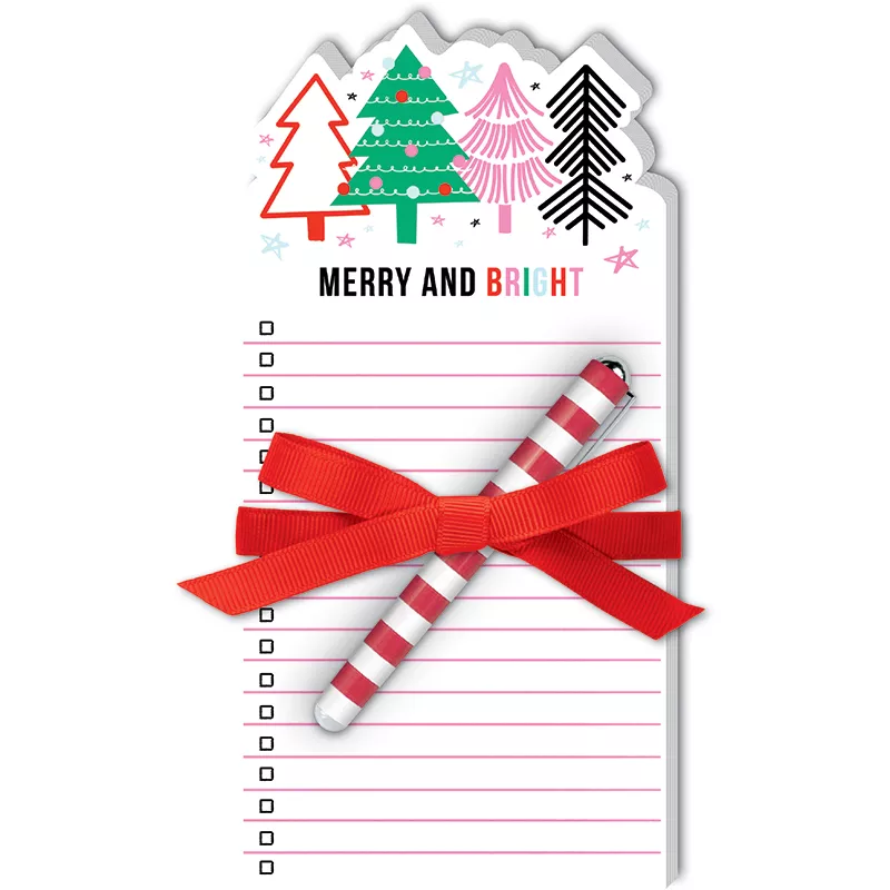 Diecut Notepad w/Pen Merry/Brit