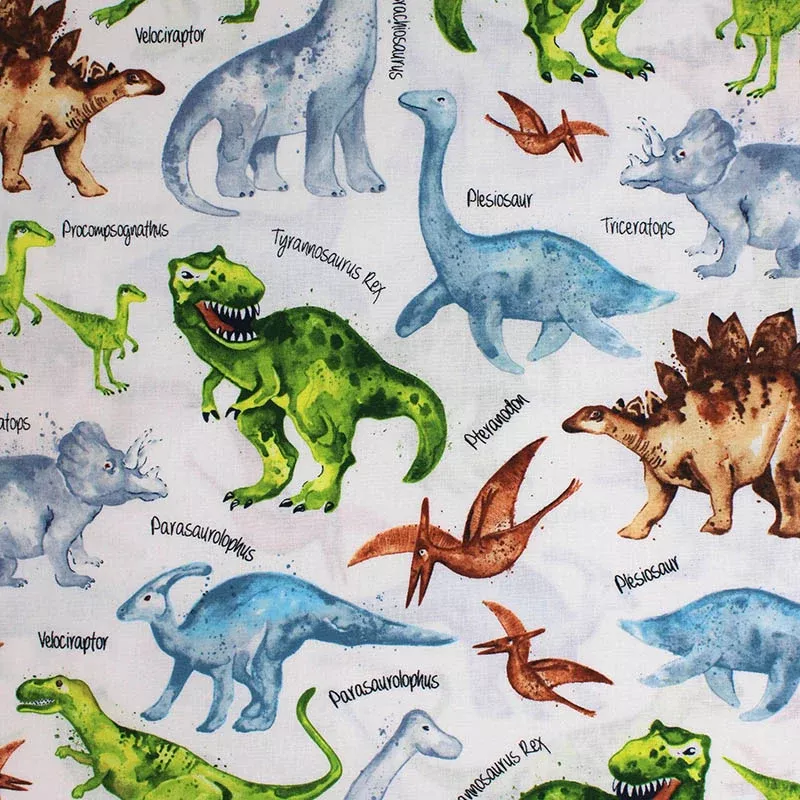Dino World - 44/45" - 100% Cotton