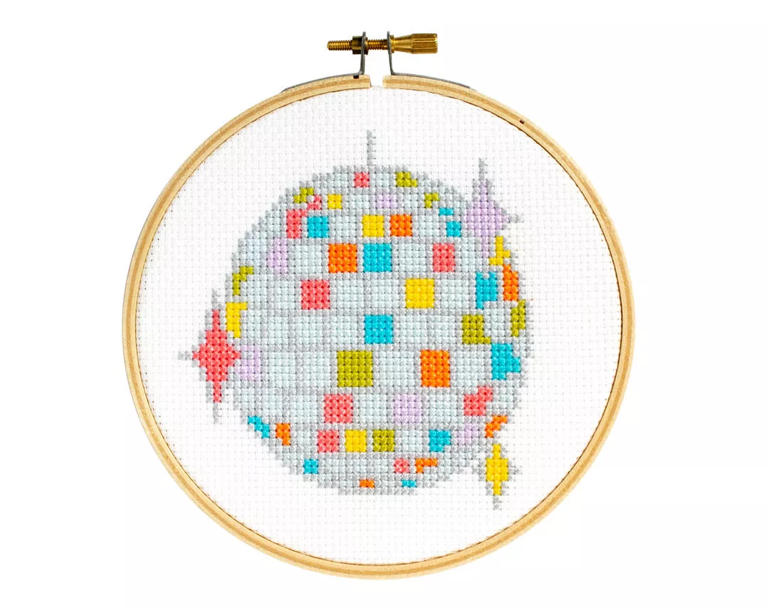 disco-ball-cross-stitch-kit Disco Ball Cross Stitch Kit