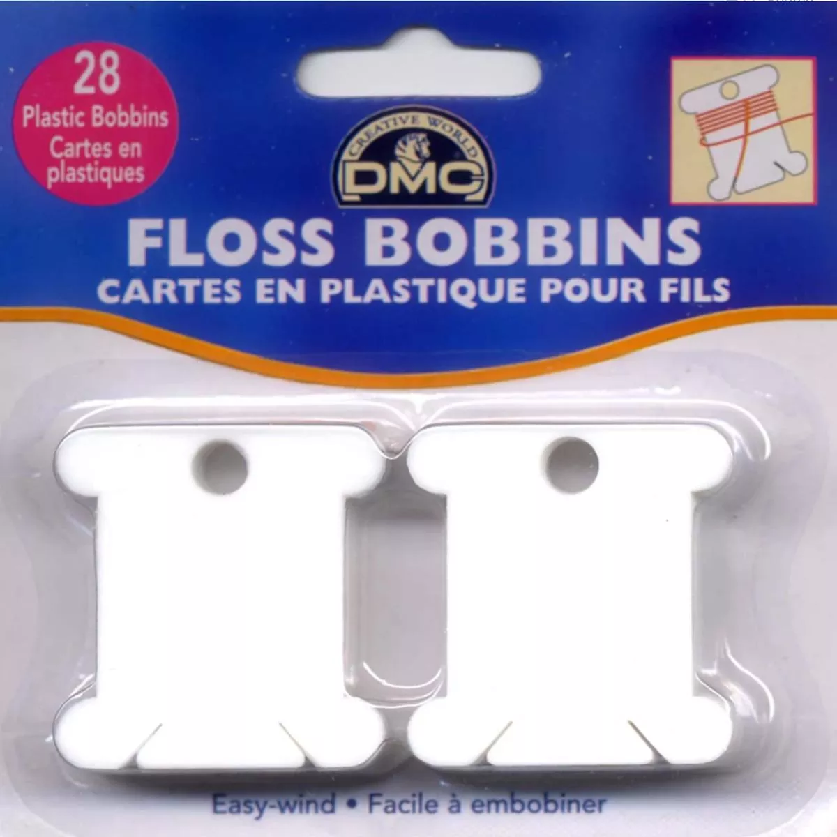 dmc-plastic-floss-bobbins-28ct DMC Plastic Floss Bobbins 28ct
