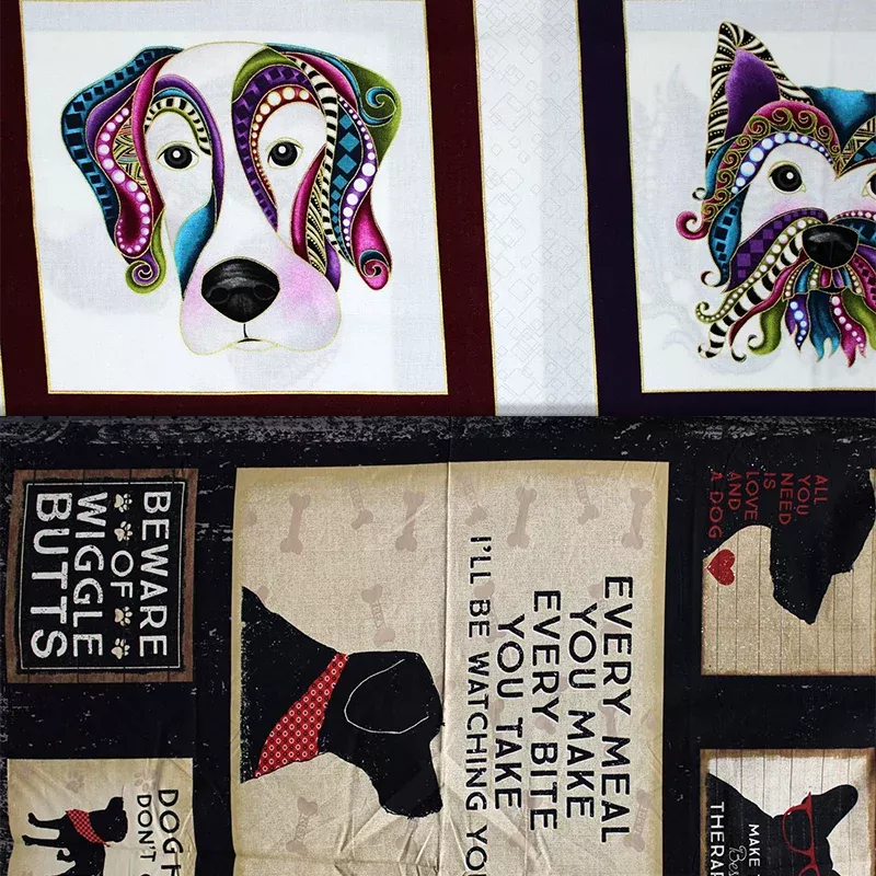 Dog - 24x45" Panels - 100% Cotton