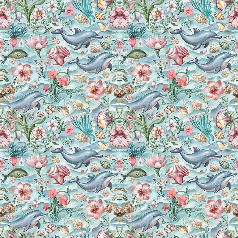 dolphin-bay-pattern-6-fabric The Dolphin Bay Pattern #6 Fabric