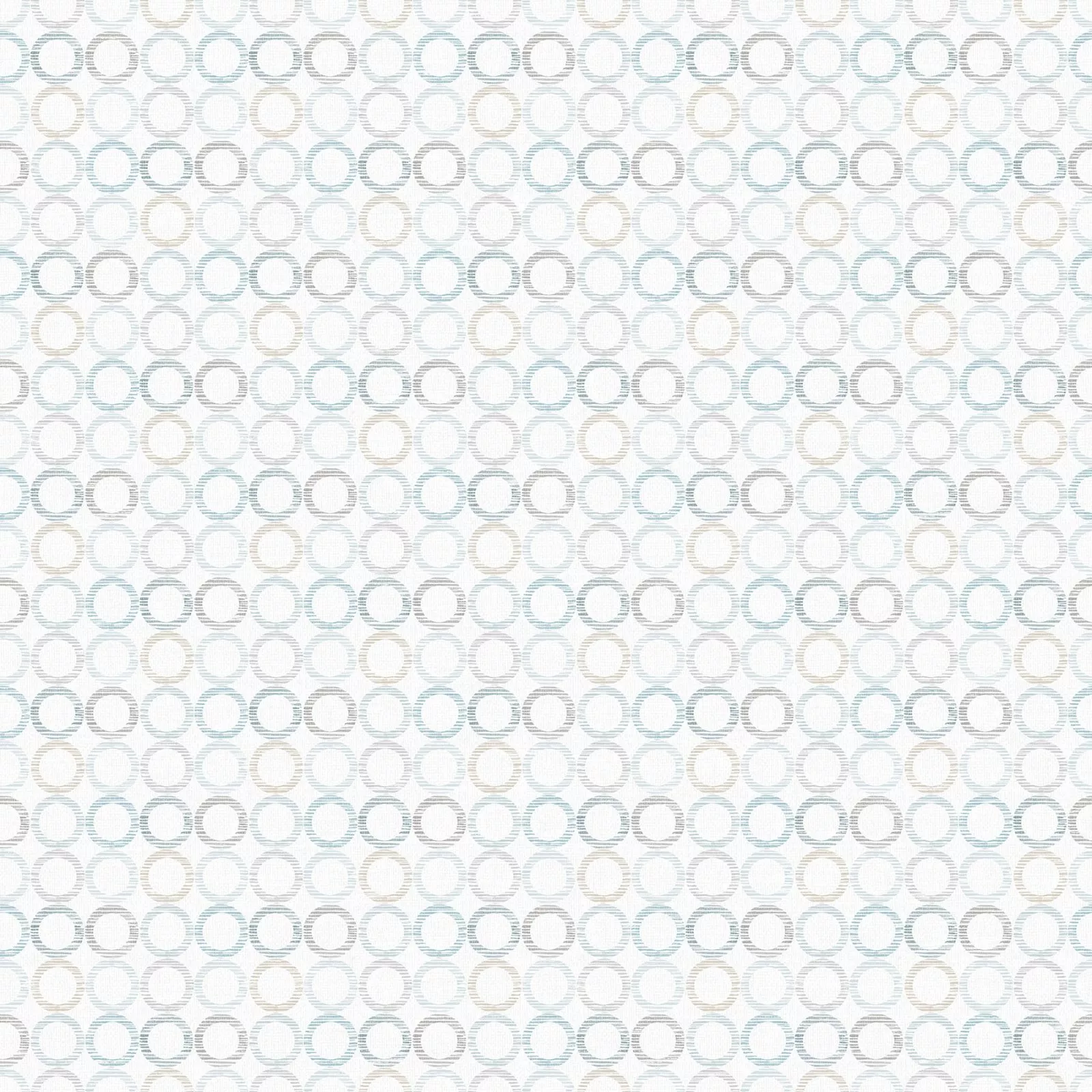 Dots & Dashes Flannel - Pale Gray Circles