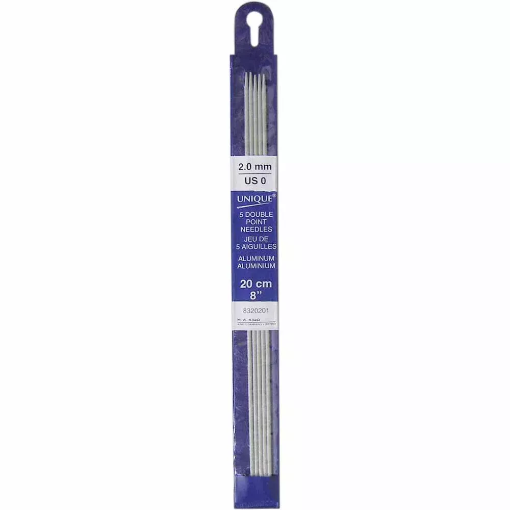 Double Point Knitting Needles - 8" (20cm) - UNIQUE
