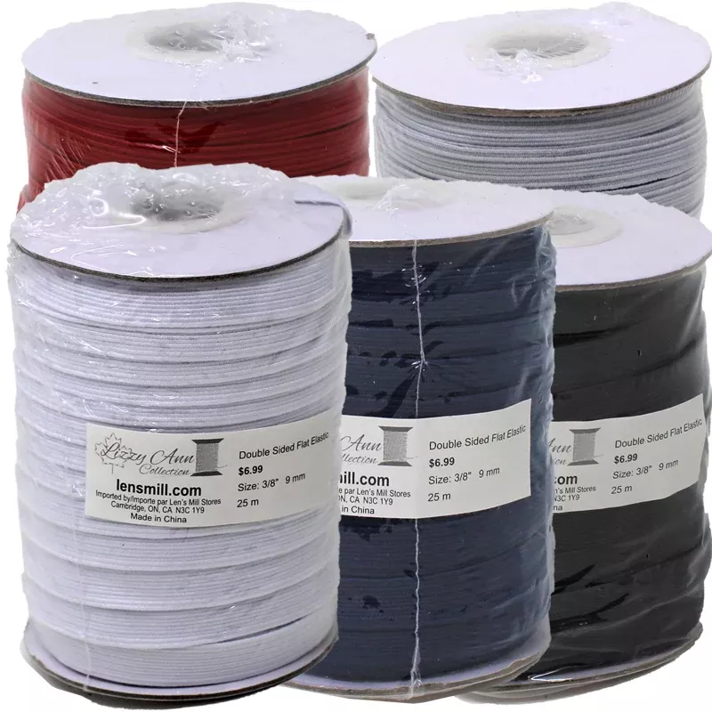 Double Sided Flat Elastic - 3/8" 9mm - (25m)