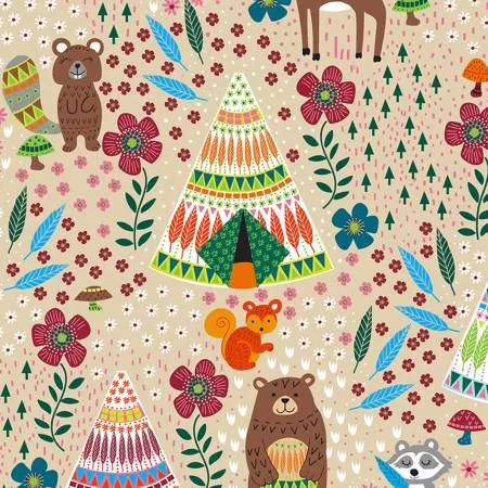 Dream Away - Teepees and Forest Animals
