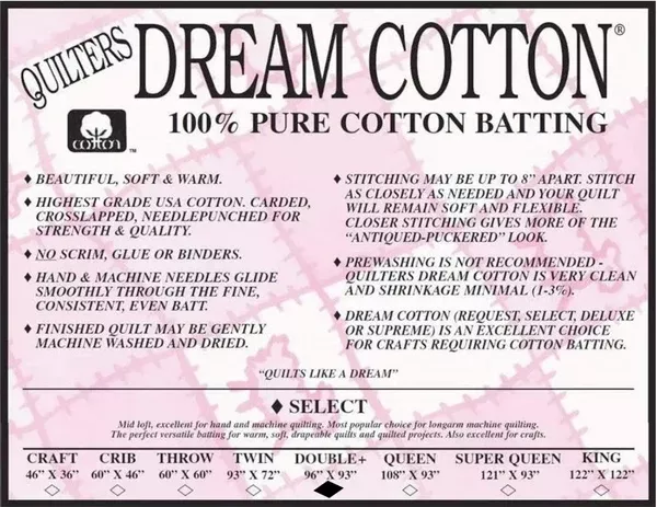 dream-cotton-batting-select-natural-double Dream Cotton Batting Select Natural Double