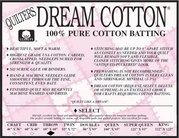 dream-cotton-batting-select-natural-throw Dream Cotton Batting Select Natural - Throw