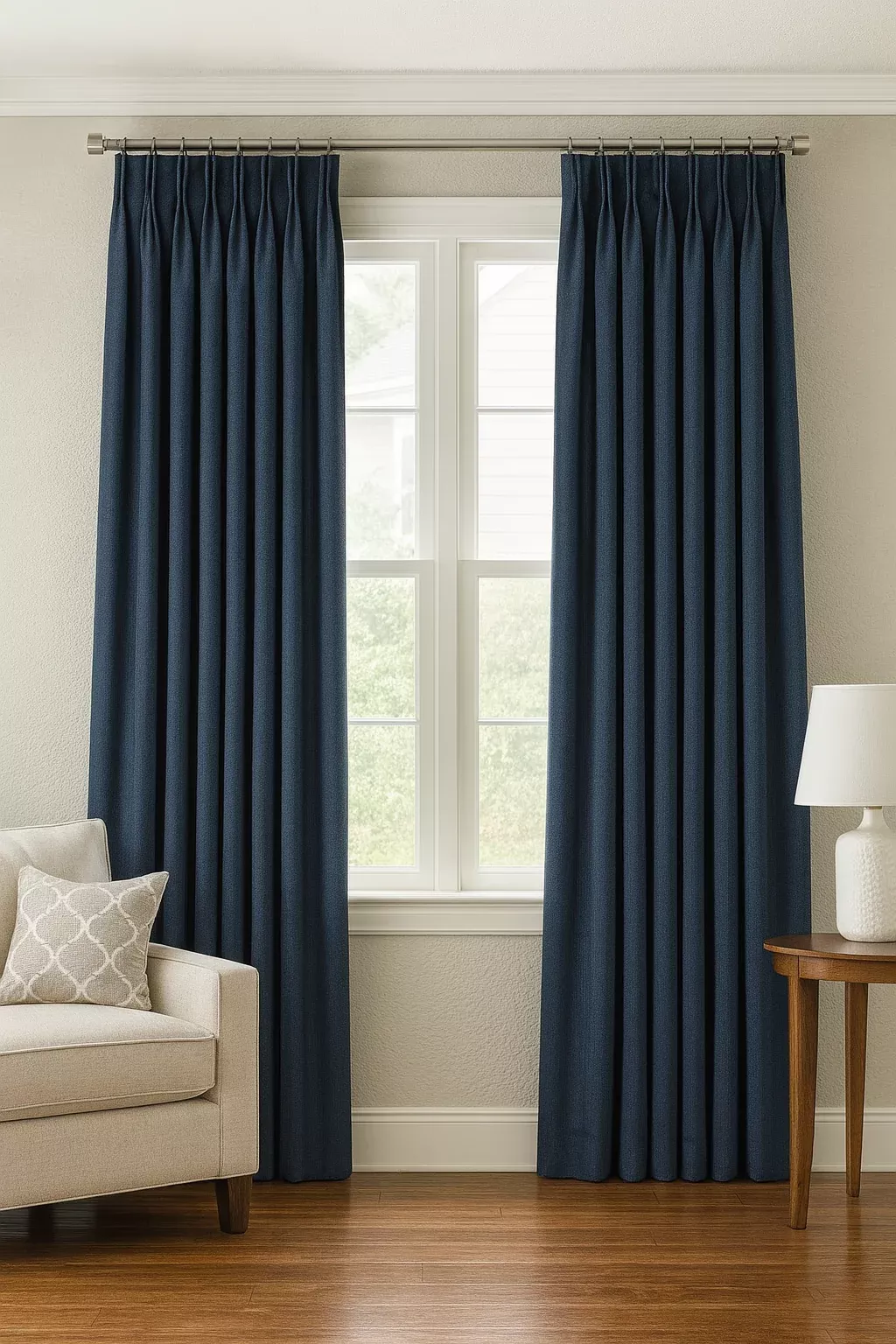 dubois-collection-custom-pleated-drapes-navy DuBois Collection Custom Pleated Drapes-Navy