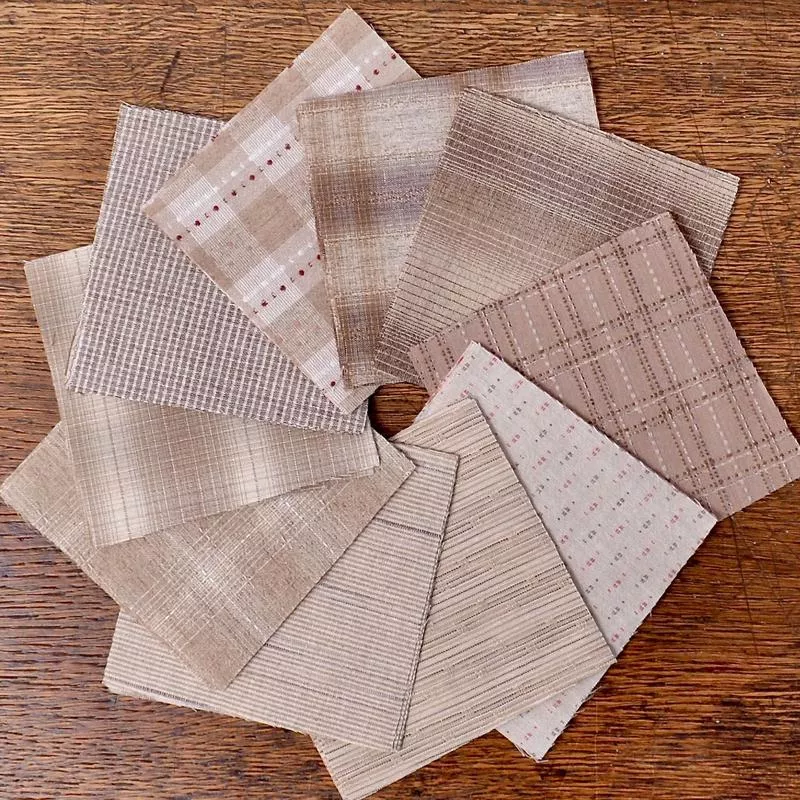 dyed-yarn-fabric-cut-pack-warm-brown-taupes Dyed Yarn Fabric Cut Pack, Warm Brown Taupes