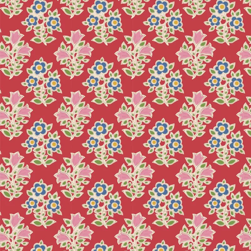 Farm Flowers-Red 110096