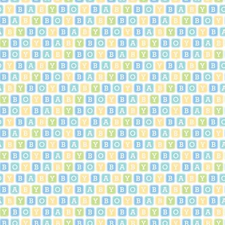 Flannel Baby Boy Blocks White