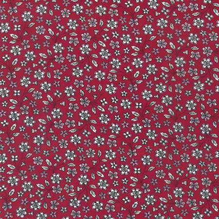 Floral Burgundy Lawn