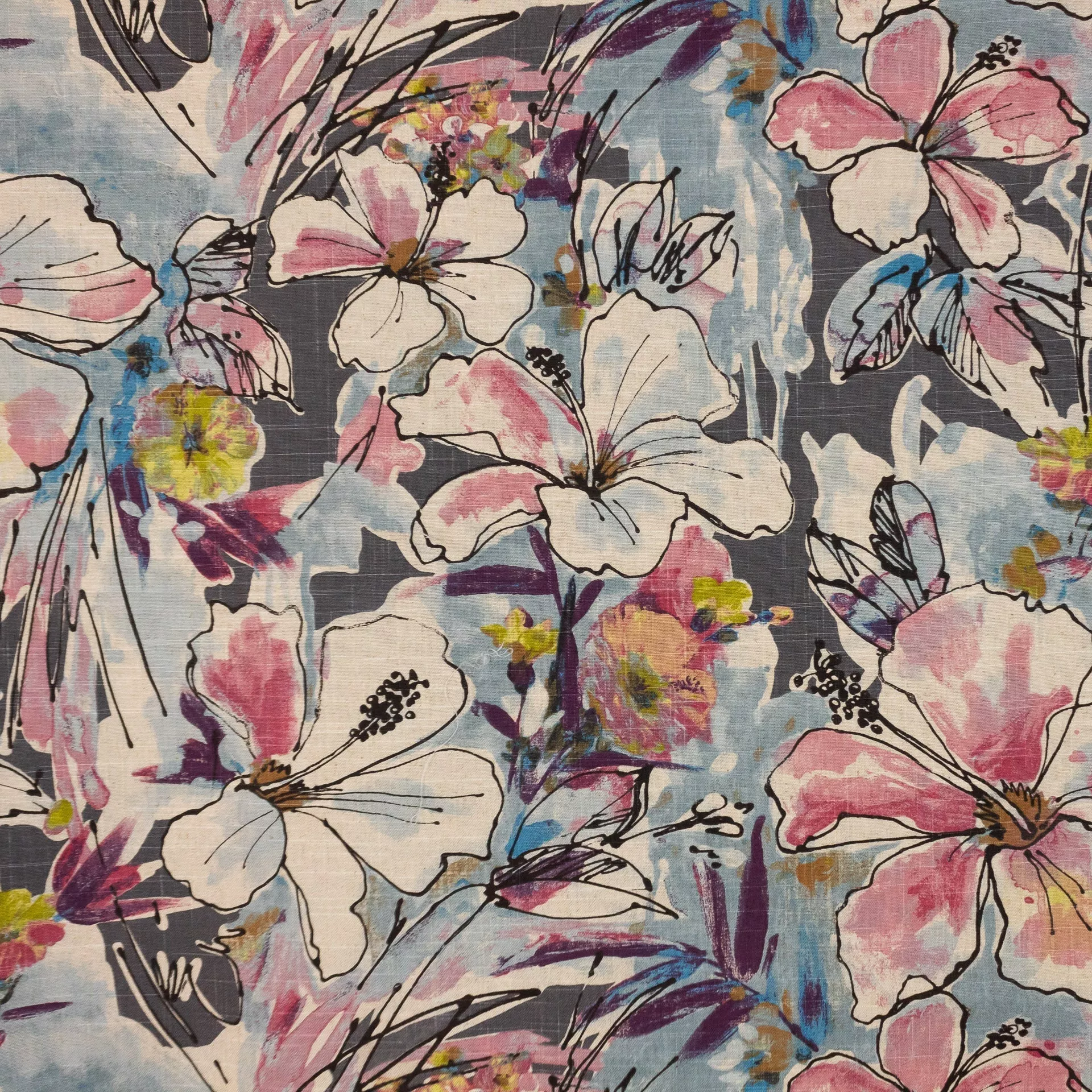floral-splash-pink-flannel Floral Splash Pink Flannel