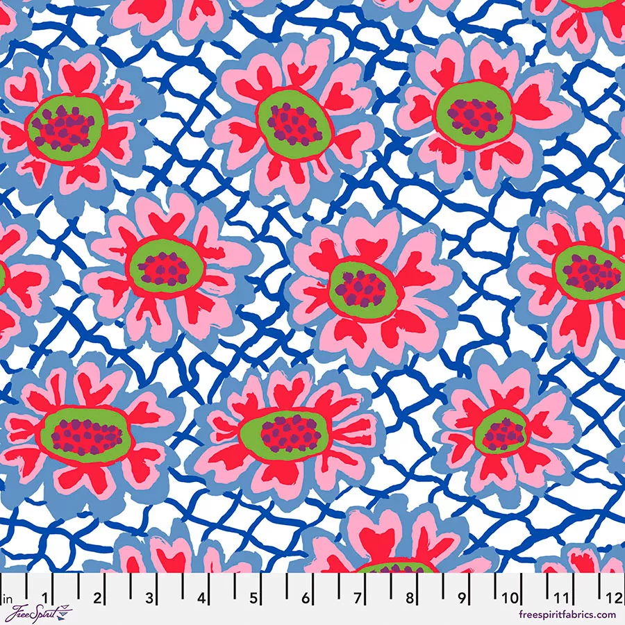 Flower Net - Kaffe Fassett - White