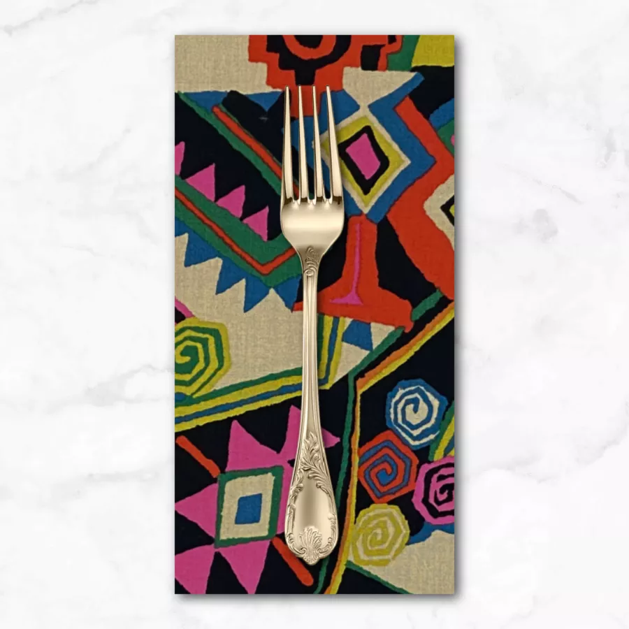 Folklorico, Azteca in Black Tea, Dinner Napkin