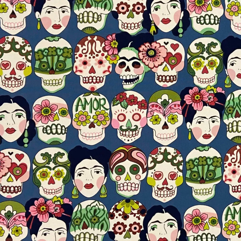 folklorico-gotas-de-amor-in-denim-fabric-half-yards Folklorico, Gotas de Amor in Denim, Fabric Half-Yards
