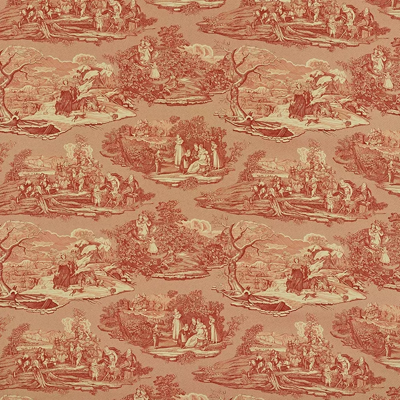 FOUR SEASONS TOILE DOCUMENT RED