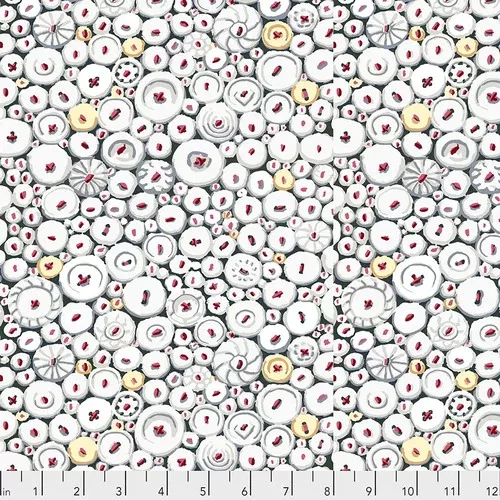 Free Spirit Kaffe Fassett White Button Mosaic