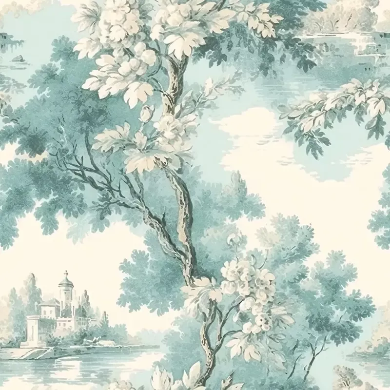 french-country-toile-pattern-3-fabric French Country Toile Pattern #3 Fabric