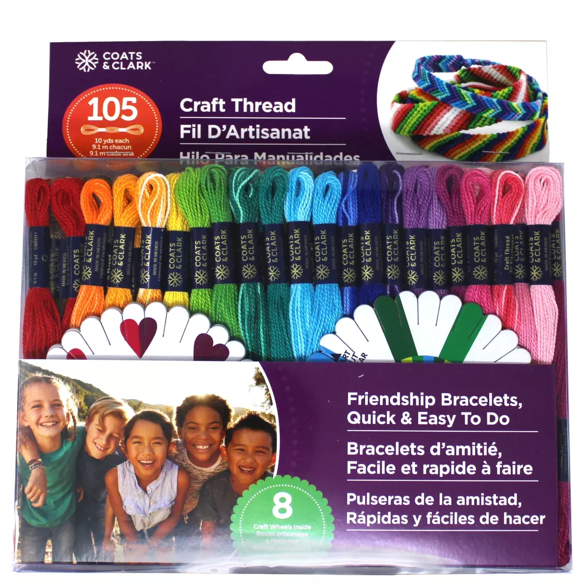 friendship-bracelet-kit-105-threads-coats-clark Friendship Bracelet Kit - 105 threads - Coats & Clark