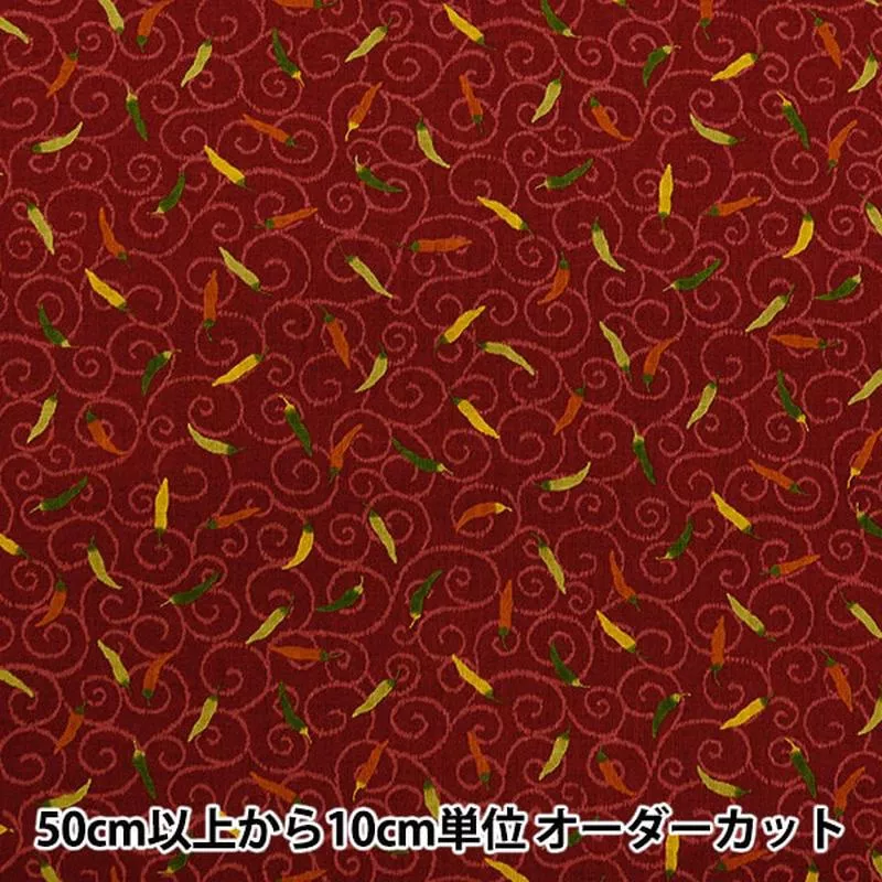 [From quantity 5] Fabric Sheeting Japanese pattern pepper red 88234-1-4]