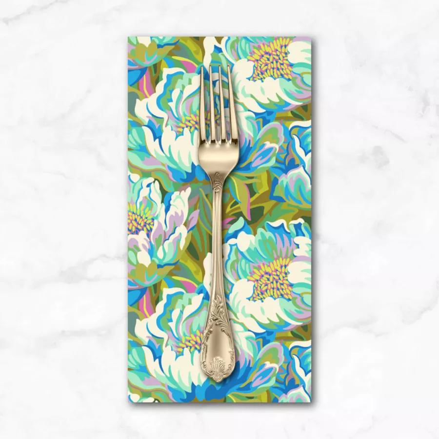 full-bloom-joy-in-blue-dinner-napkin Full Bloom, Joy in Blue, Dinner Napkin