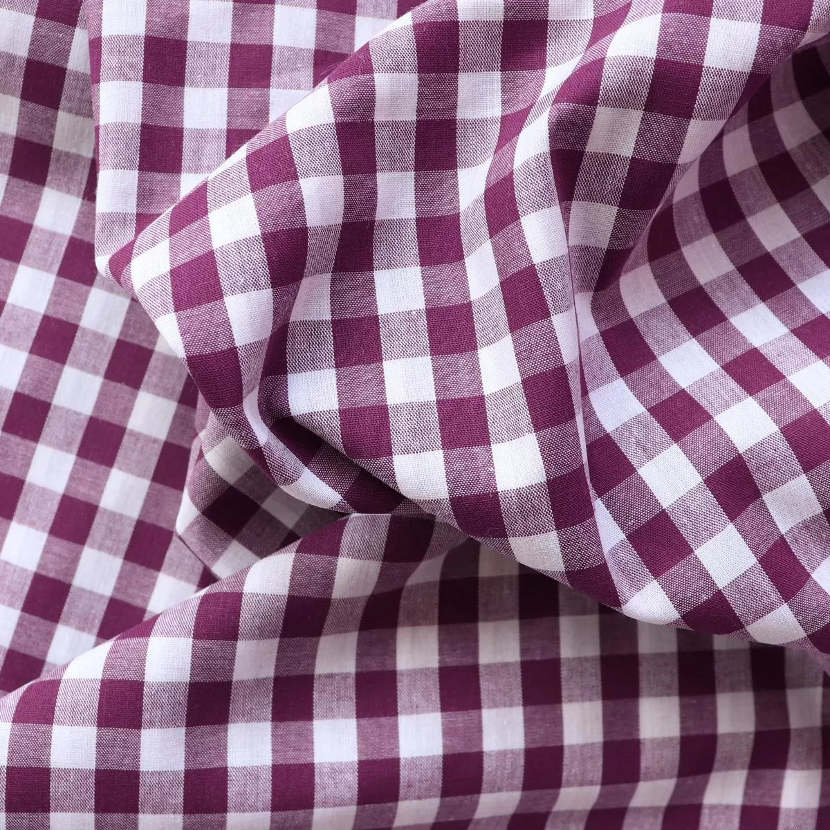 gingham-yarn-dyed-cotton-burgundy-plum Gingham Yarn Dyed Cotton – Burgundy Plum