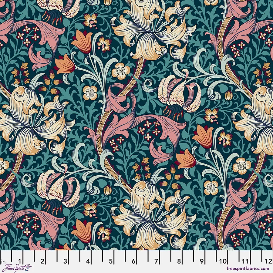 Golden Lily - Teal || Red House