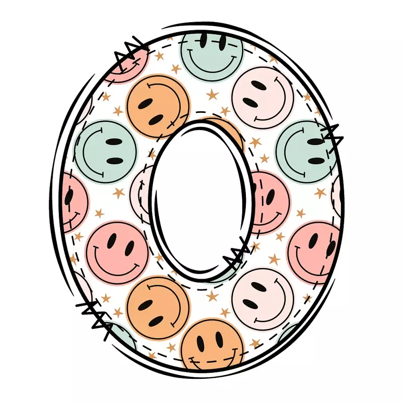 groovy-doodle-smiley-o-fabric-panel Groovy Doodle Smiley ”O” Fabric Panel