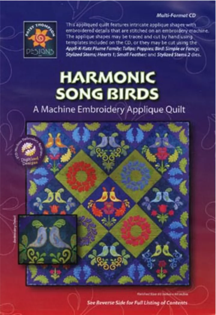 Harmonic Song Birds Multi-Format CD by Patsy Thompson